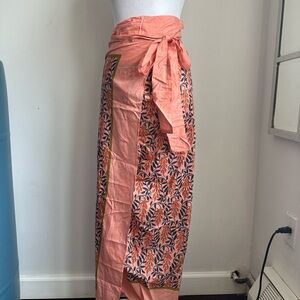 Agua by Agua Bendita Pink and Blue Floral Scarf